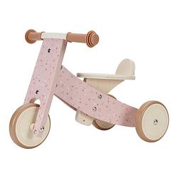Foto van Little dutch houten driewieler loopfiets - roze