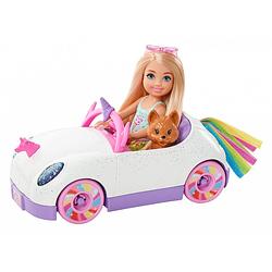 Foto van Barbie tienerpop chelsea auto meisjes 15,3 cm wit 4-delig