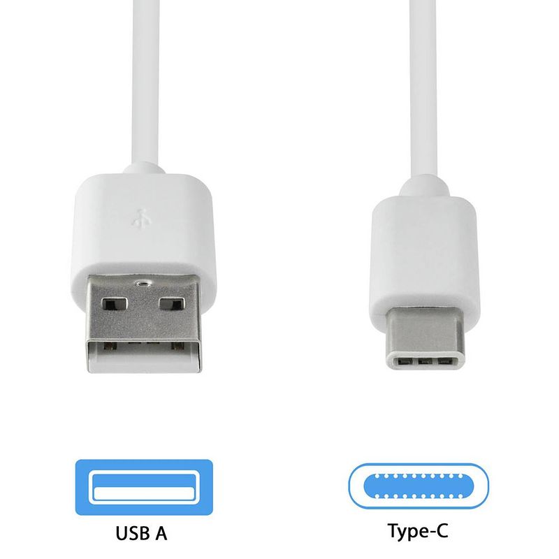 Foto van Grab 'sn go usb-c kabel wit 1 meter