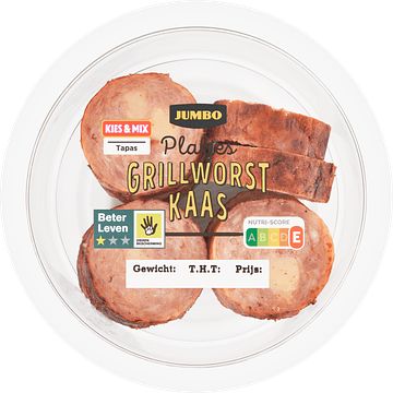 Foto van Jumbo plakjes grillworst kaas 100g aanbieding bij jumbo | 3 voor 6.00