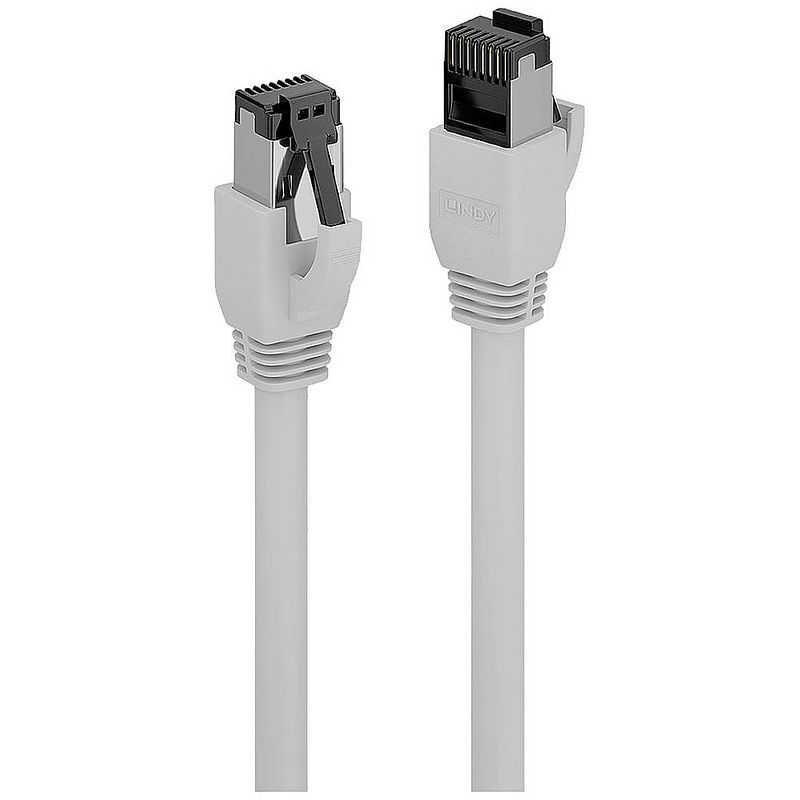 Foto van Lindy 47433 rj45 netwerkkabel, patchkabel cat 8.1 s/ftp 1.5 m grijs 1 stuk(s)