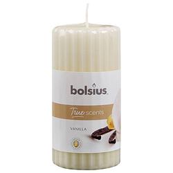 Foto van Bolsius geurkaars true scents vanille 12 cm wax wit