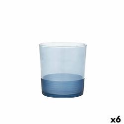 Foto van Glas quid pincel blauw glas 380 ml (6 stuks)