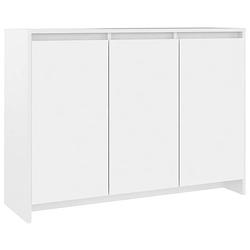 Foto van Vidaxl dressoir 102x33x75 cm spaanplaat wit