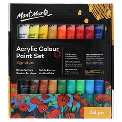 Foto van Mont marte® acrylverf tubes 18 stuks a 36ml