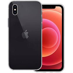 Foto van Basey hoes voor iphone xs hoesje siliconen back cover case - hoes voor iphone xs hoes silicone case hoesje - transparant