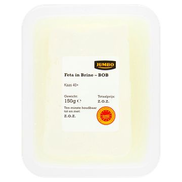 Foto van Jumbo feta in brine bob kaas 40+ 150g