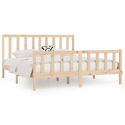 Foto van Infiori bedframe massief hout 200x200 cm