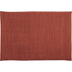 Foto van Msv badkamerkleed/badmat - kleedje voor op de vloer - terracotta - 60 x 90 cm - microvezel - badmatjes