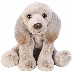 Foto van Pluche weimaraner grijs knuffel hond 13 cm - knuffel huisdieren