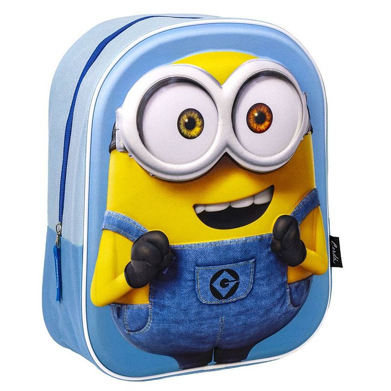 Foto van 3d-schoolrugzak minions blauw 25 x 31 x 10 cm