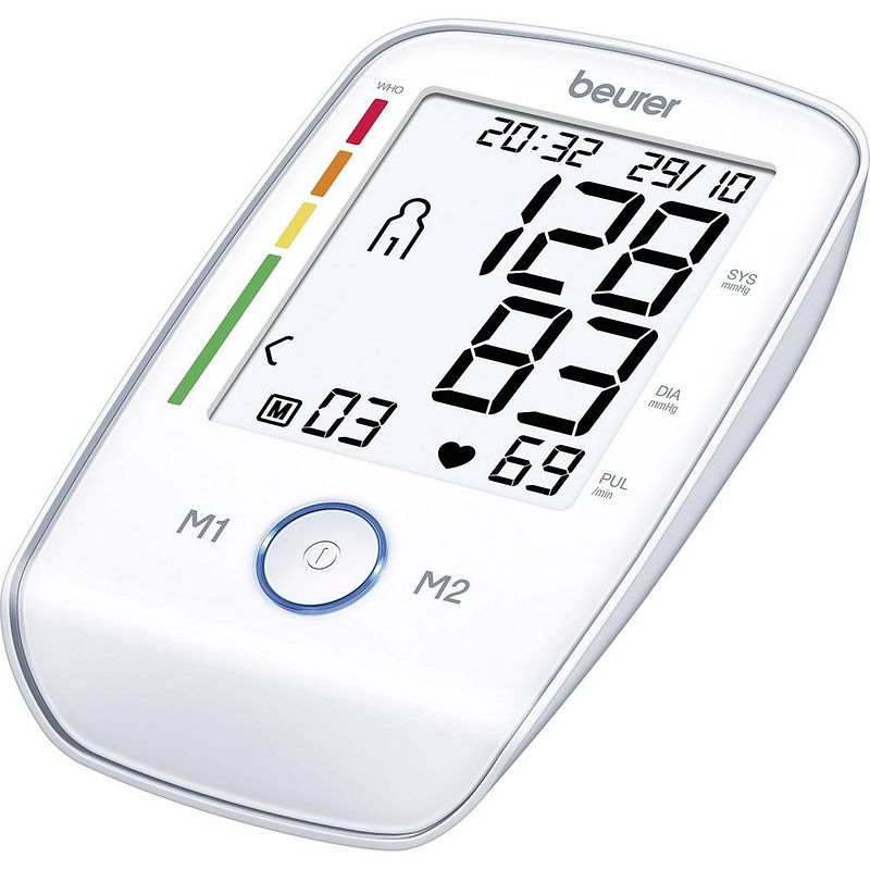 Foto van Beurer bm45 - bloeddrukmeter bovenarm - xl display - hartritmestoornis herkenning