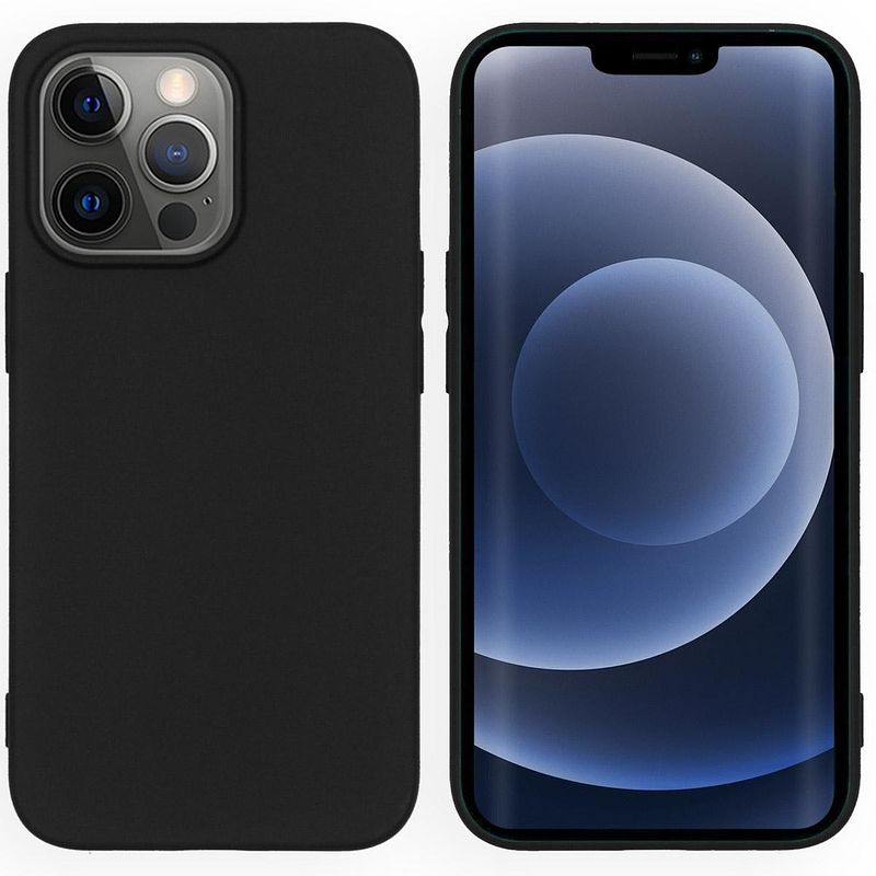 Foto van Accezz color case voor apple iphone 13 pro telefoonhoesje zwart