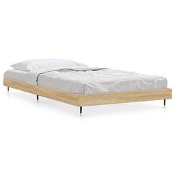 Foto van Vidaxl bedframe bewerkt hout sonoma eikenkleurig 90x190 cm