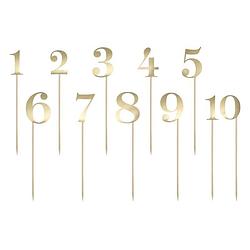 Foto van Verjaardag taart versiering cijfers goud - taartdecoraties