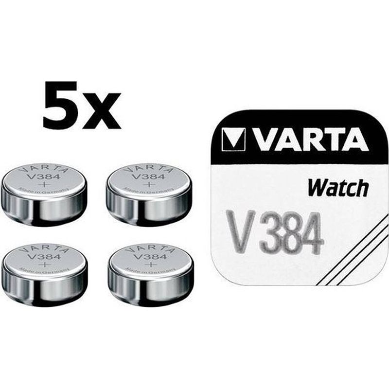 Foto van 5 stuks - varta v384 38mah 1.55v knoopcel batterij