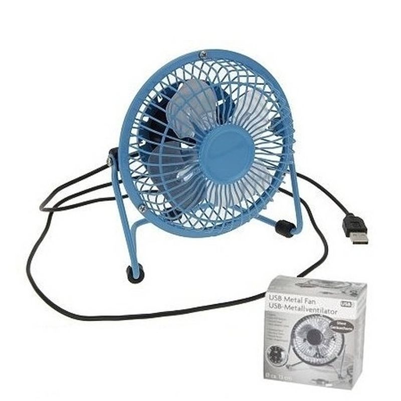 Foto van Blauwe usb ventilator 15 cm - ventilatoren