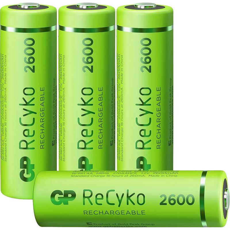 Foto van Gp oplaadbare batterij aa 2600 mah 4-pack