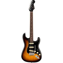 Foto van Fender american ultra luxe stratocaster 2-color sunburst rw elektrische gitaar met koffer