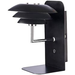 Foto van Dyberg larsen hanglamp dl20 usb 23 x 28 cm staal 33w matzwart