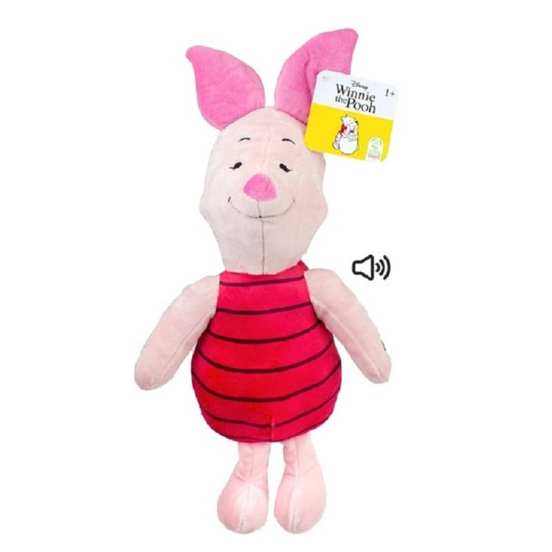 Foto van Disney pluche knuffel piglet uit winnie de pooh - stof - 30 cm - bekende cartoon figuren - knuffeldier