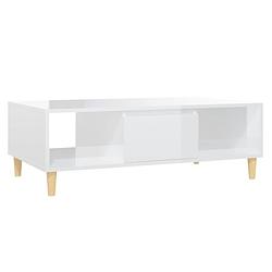 Foto van Vidaxl salontafel 103,5x60x35 cm spaanplaat hoogglans wit