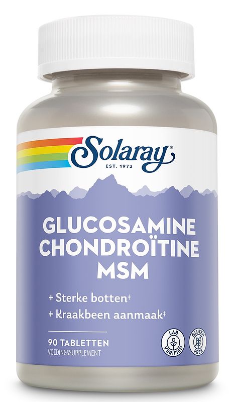Foto van Solaray glucosamine, chondroïtine & msm tabletten