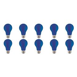 Foto van Led lamp 10 pack - specta - blauw gekleurd - e27 fitting - 3w