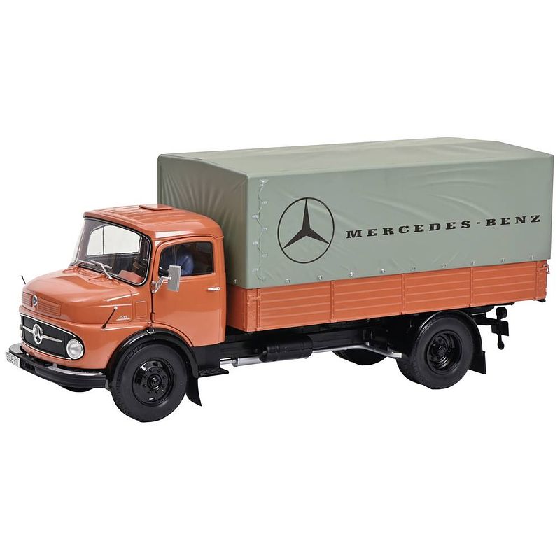 Foto van Schuco mercedes benz l911, mhi 1:18 vrachtwagen