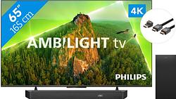 Foto van Philips 65pus8108 - ambilight (2023) + soundbar + hdmi kabel