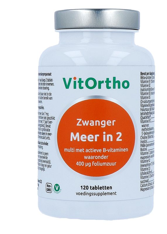 Foto van Vitortho meer in 2 zwanger tabletten 120st