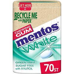 Foto van Mentos gum white green mint suikervrij 70 stuks 105g bij jumbo