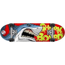 Foto van Skids control skateboard shark 71 x 20 hout/pvc rood/blauw