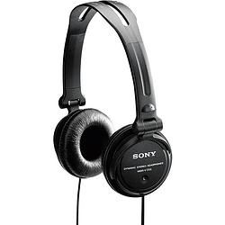 Foto van Sony mdr v150 on ear koptelefoon kabel dj zwart