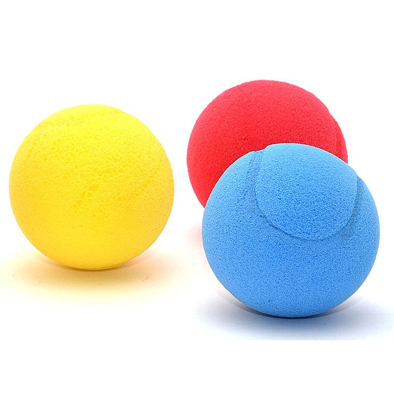 Foto van Soft foam ballen - set van 3x stuks - gekleurd - 6.5 cm - speelgoed - tennisballen