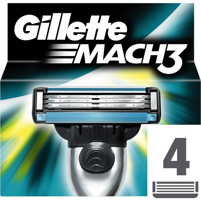 Foto van Gillette mach 3 scheermesjes (4 st.)