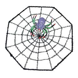 Foto van Halloween - halloween spinnenweb met spin 29 x 29 cm - halloween poppen