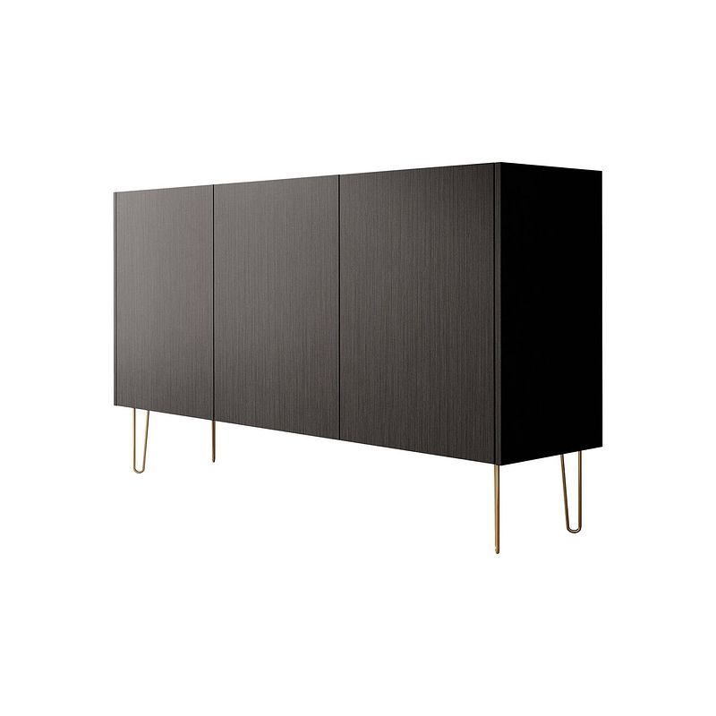 Foto van Meubella dressoir hacienda - zwart - 144 cm