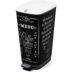 Foto van Kis chic bin coffee menu pedaalemmer - maat l - 50 l