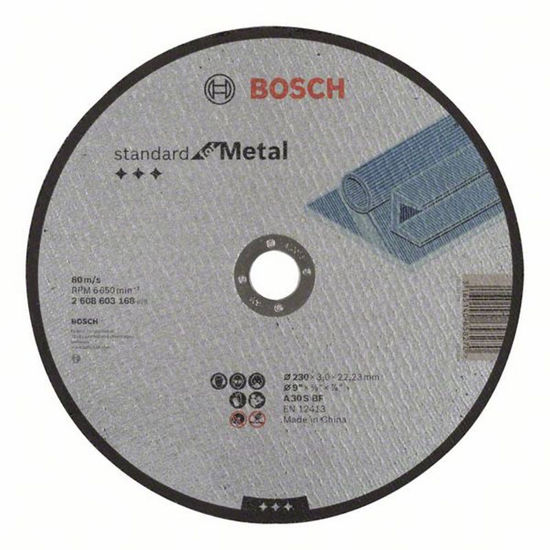 Foto van Bosch accessories a30 s bf 2608603168 doorslijpschijf recht 230 mm 22.23 mm 1 stuk(s)