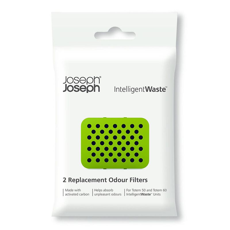 Foto van Joseph joseph intelligent waste geurfilter - zwart - 2 stuks