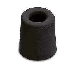 Foto van 2x stuks deurstopper / deurbuffer rubber zwart 2,4 x 3 cm - deurstoppers