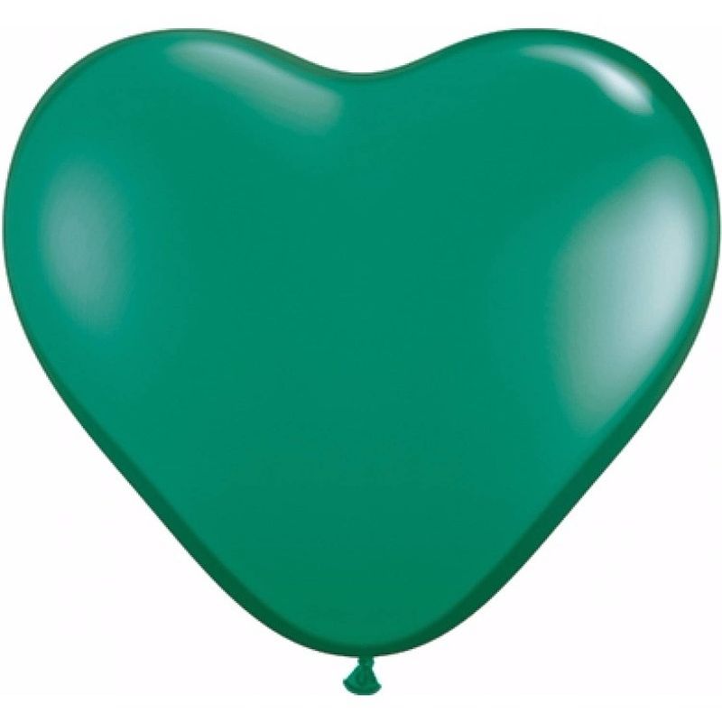 Foto van 10x hart ballonnen groen - ballonnen