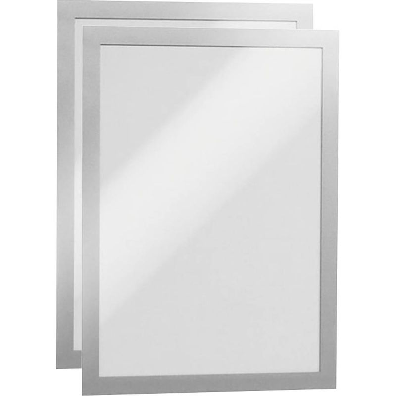 Foto van Durable 487223 duraframe a4 - 4872 infoframe, zelfklevend din a4 zilver (b x h) 236 mm x 322 mm 2 stuk(s)