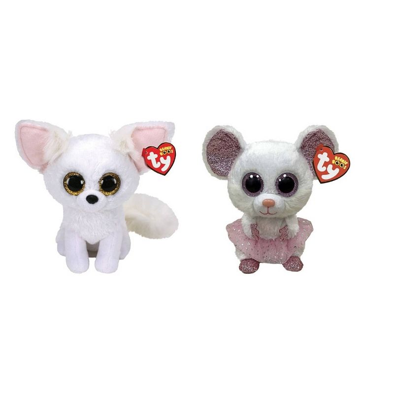 Foto van Ty - knuffel - beanie boo's - phoenix fox & nina mouse