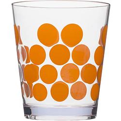 Foto van Zak!designs drinkbeker dot dot 420 ml oranje/transparant