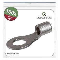 Foto van Quadrios 23c513 ringkabelschoen dwarsdoorsnede (max.): 6 mm² gat diameter: 6.5 mm ongeïsoleerd 100 stuk(s)