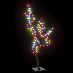 Foto van Vidaxl kerstboom met 128 led's meerkleurig licht kersenbloesem 120 cm