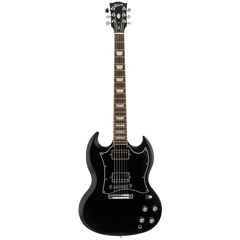 Foto van Gibson modern collection sg standard ebony elektrische gitaar met softshell koffer