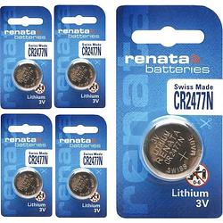 Foto van 5 stuks - renata lithium cr2477n 3v knoopcelbatterij